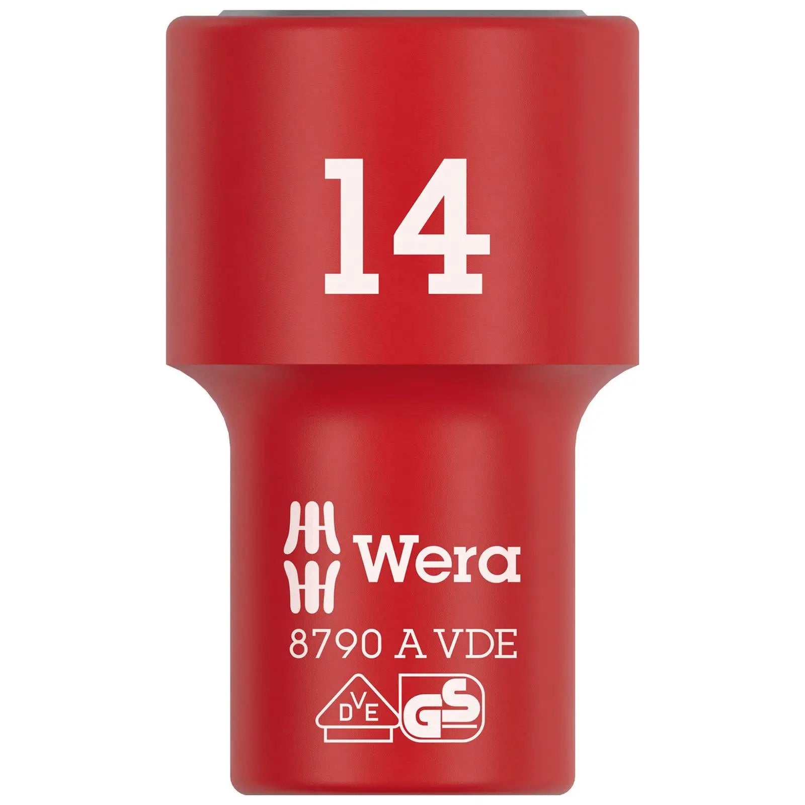Wera VDE Zyklop Socket Insulated 1000V 1/4" Drive 8790 A VDE 4-14mm - Choose Size White Rose Tools