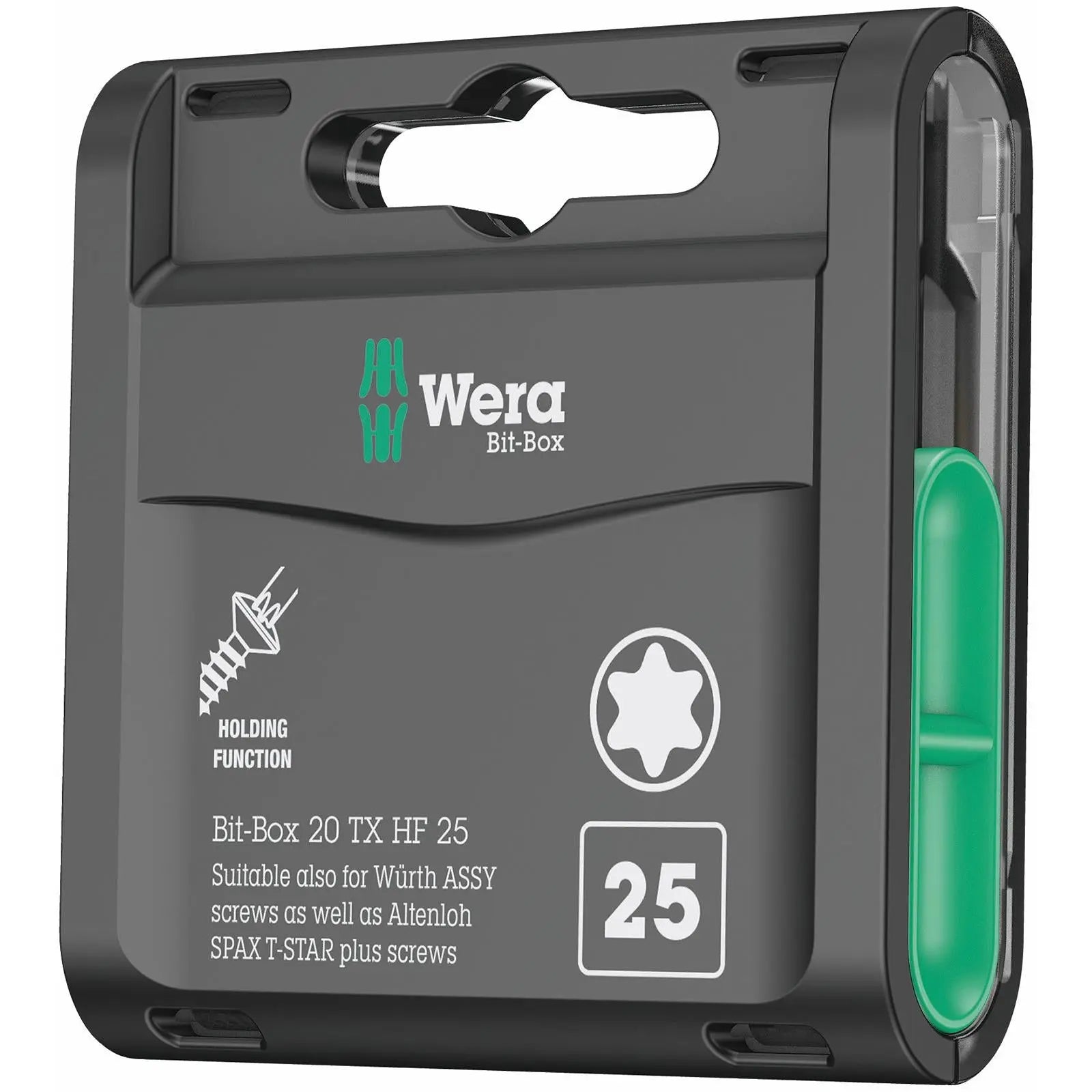 Wera Wood Screwdriver Bits Torx with Holding Function 20 Piece Bit-Box 20 TX HF 25mm White Rose Tools