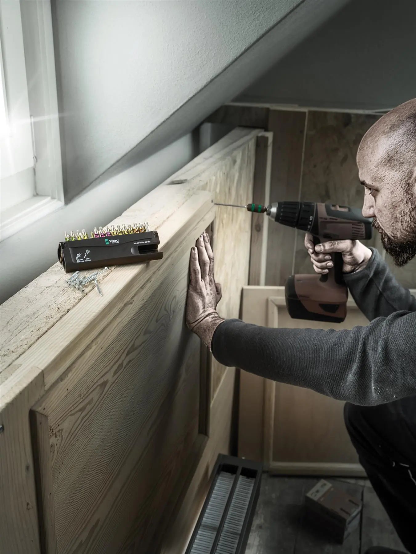 Wera Wood Screwdriver Bits Torx with Holding Function 30 Piece Bit-Check 30 Wood TX HF 1 White Rose Tools