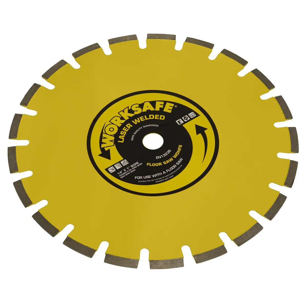 Worksafe by Sealey Floor Saw Blade (Hard) Ø350 x Ø25mm