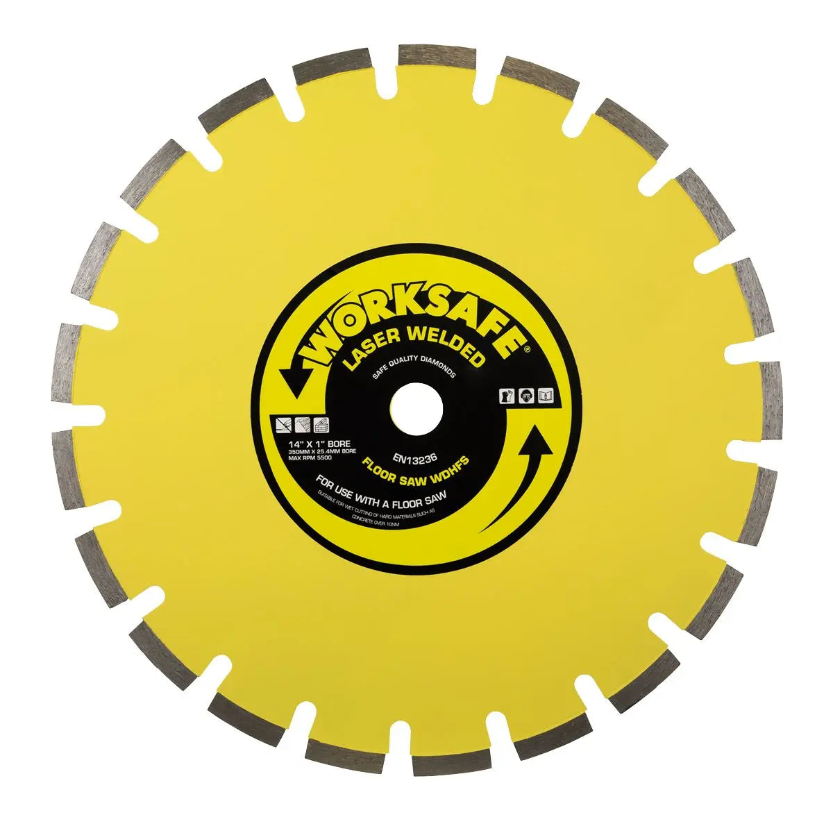Worksafe by Sealey Floor Saw Blade (Hard) Ø350 x Ø25mm