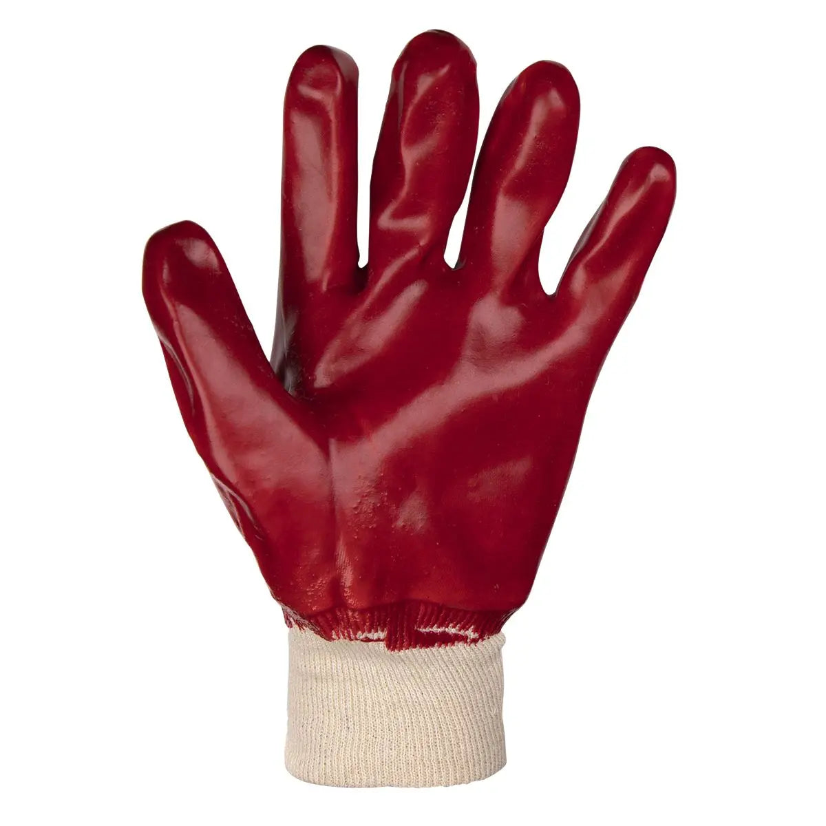 Worksafe by Sealey PVC Knit Wrist Gloves (Large) - Pack of 12 Pairs White Rose Tools