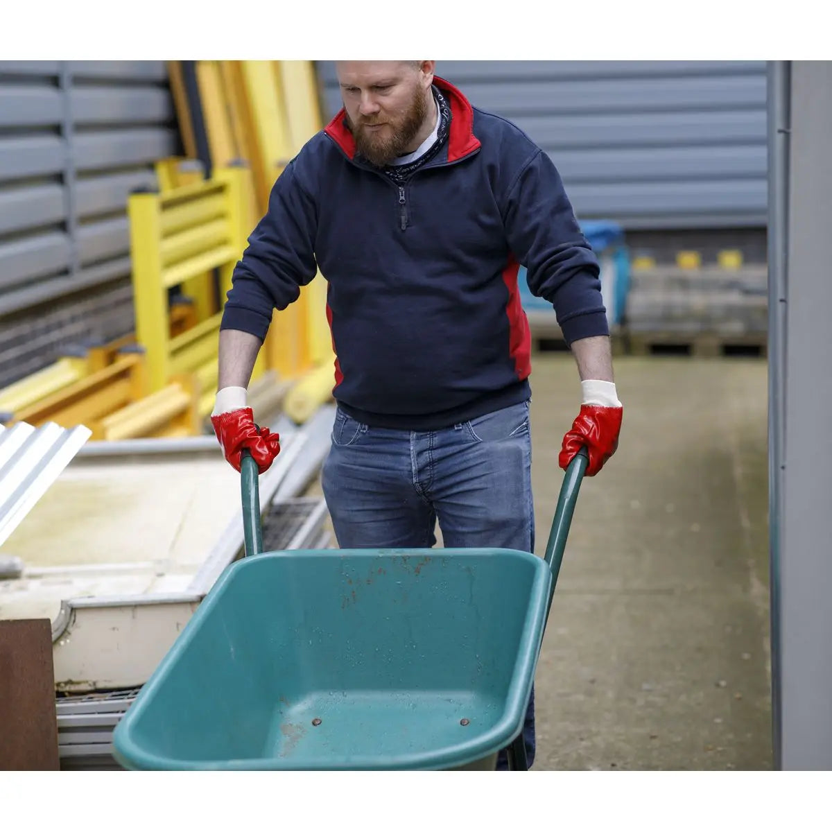 Worksafe by Sealey PVC Knit Wrist Gloves (X-Large) - Pack of 12 Pairs White Rose Tools