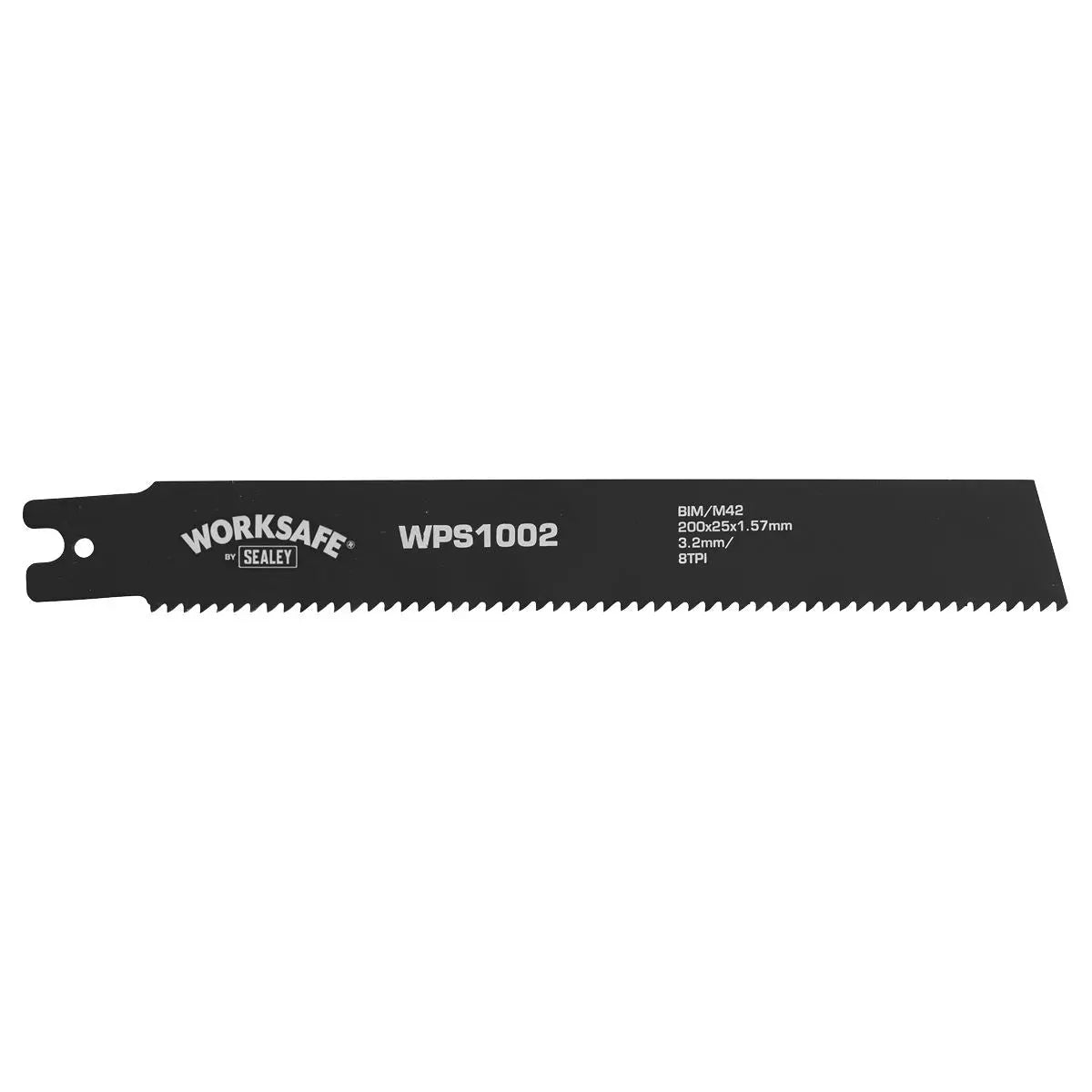 Worksafe by Sealey Pipe Saw Blade 200 x 25 x 1.7mm 8tpi - Pack of 5