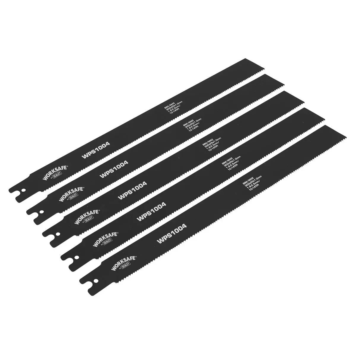 Worksafe by Sealey Pipe Saw Blade 300 x 25 x 1mm 10-14tpi - Pack of 5