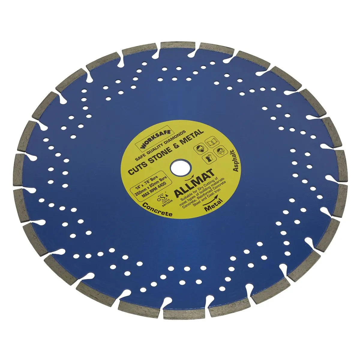 Worksafe by Sealey Platinum Allmat Diamond Blade Ø350 x 20mm