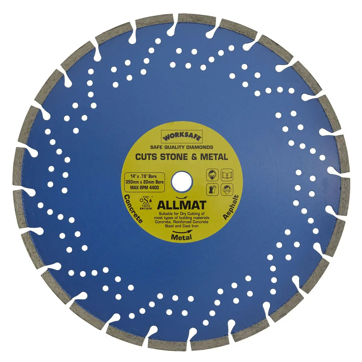 Worksafe by Sealey Platinum Allmat Diamond Blade Ø350 x 20mm