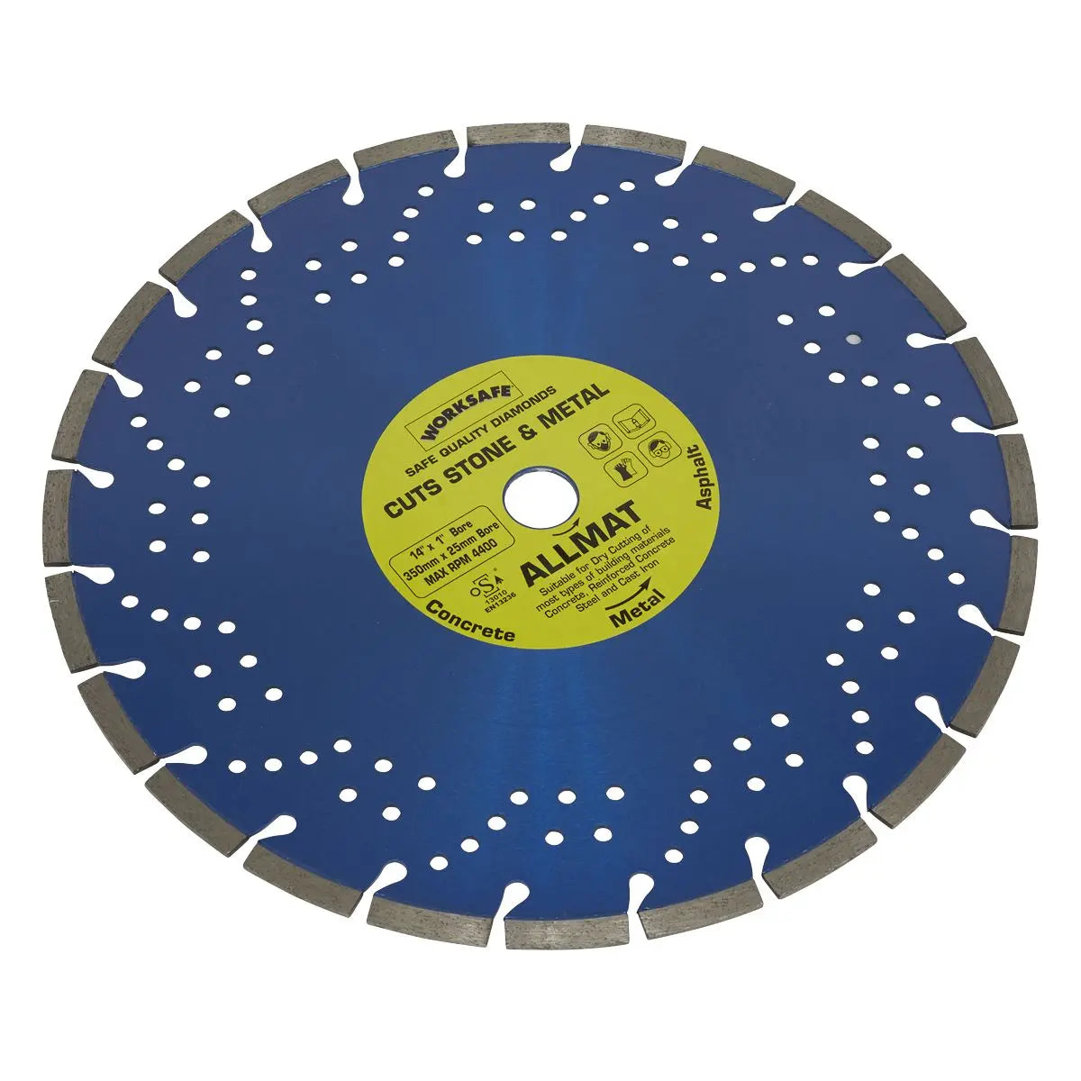Worksafe by Sealey Platinum Allmat Diamond Blade Ø350 x 25mm
