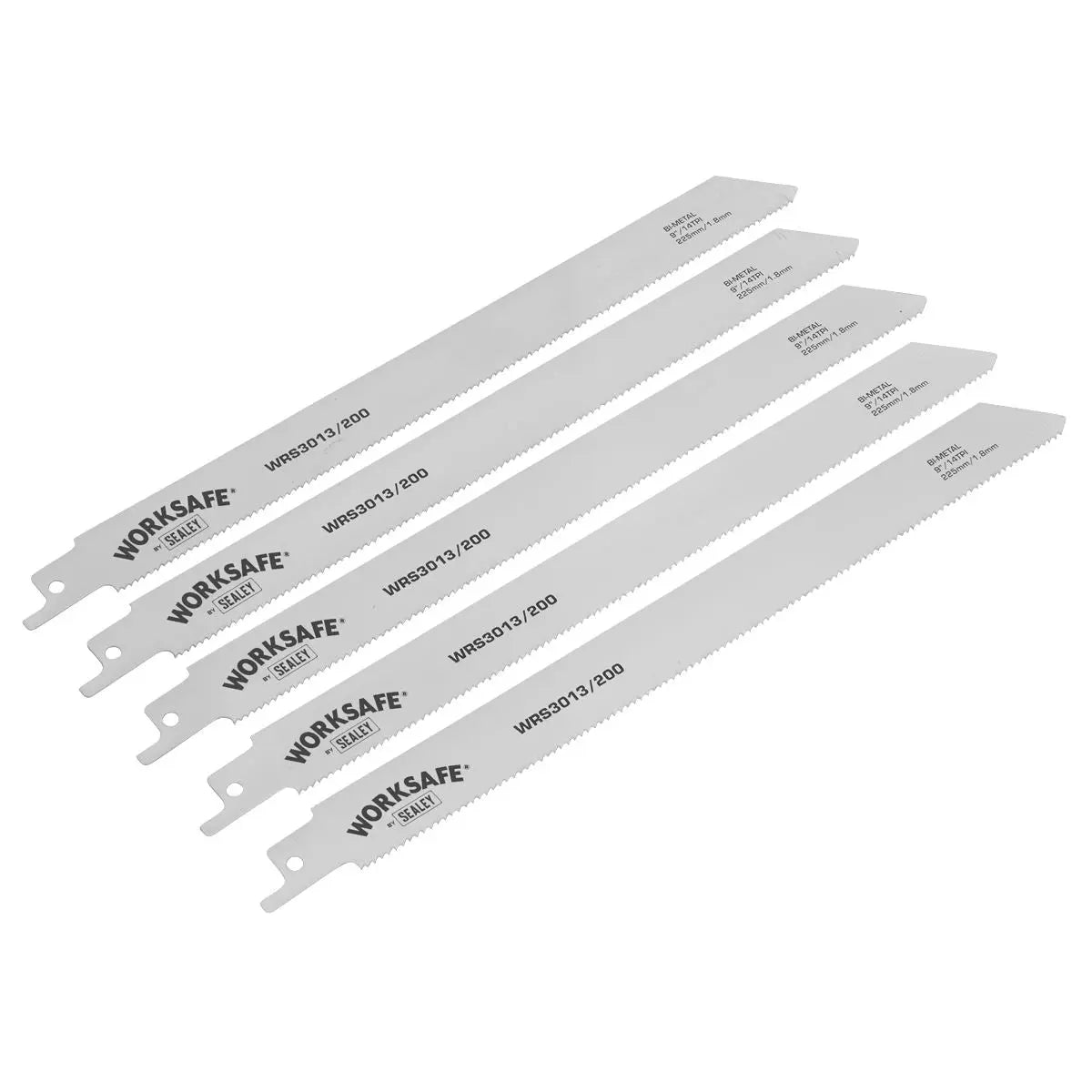 Worksafe by Sealey Reciprocating Saw Blade 225mm 14tpi - Pack of 5