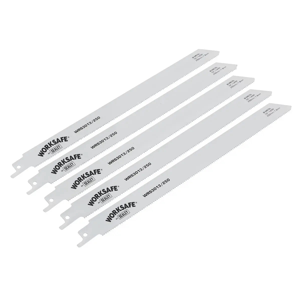 Worksafe by Sealey Reciprocating Saw Blade 250mm 14tpi - Pack of 5