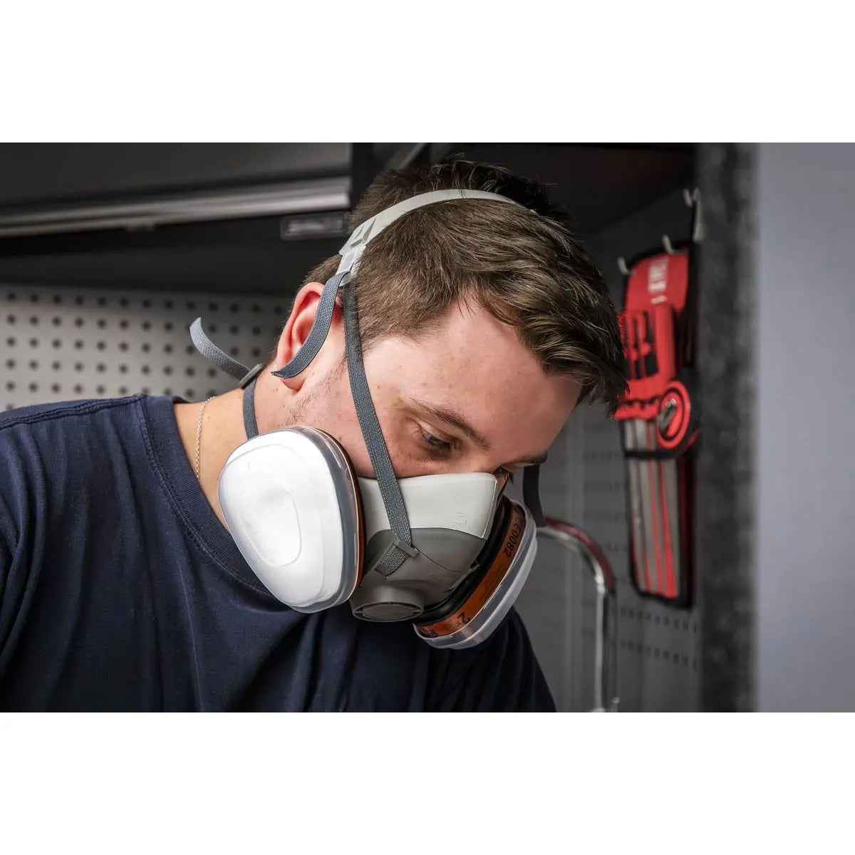 Worksafe by Sealey Reusable Half Mask without Filters  White Rose Tools