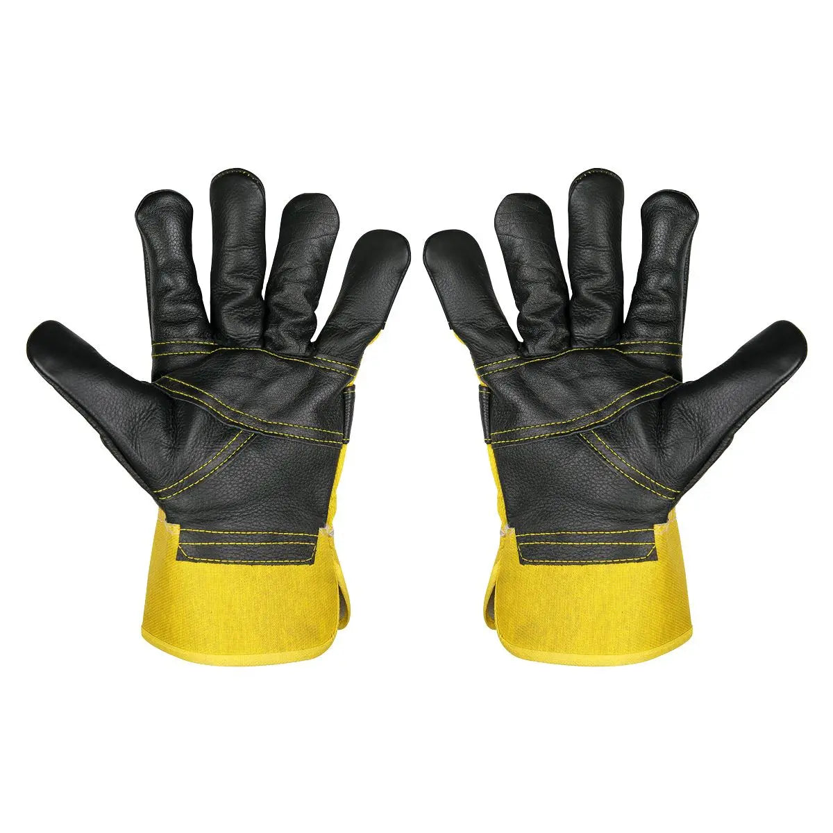 Worksafe by Sealey Rigger's Gloves Hide Palm - Pack of 6 Pairs