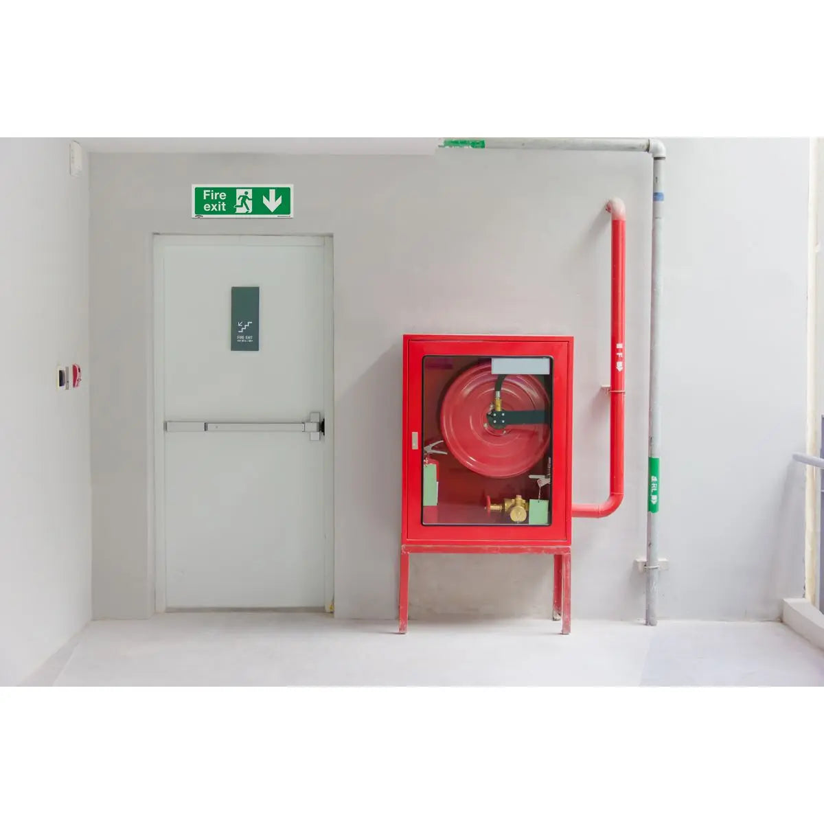 Worksafe by Sealey Safe Conditions Safety Sign - Fire Exit (Down) - Self-Adhesive Vinyl