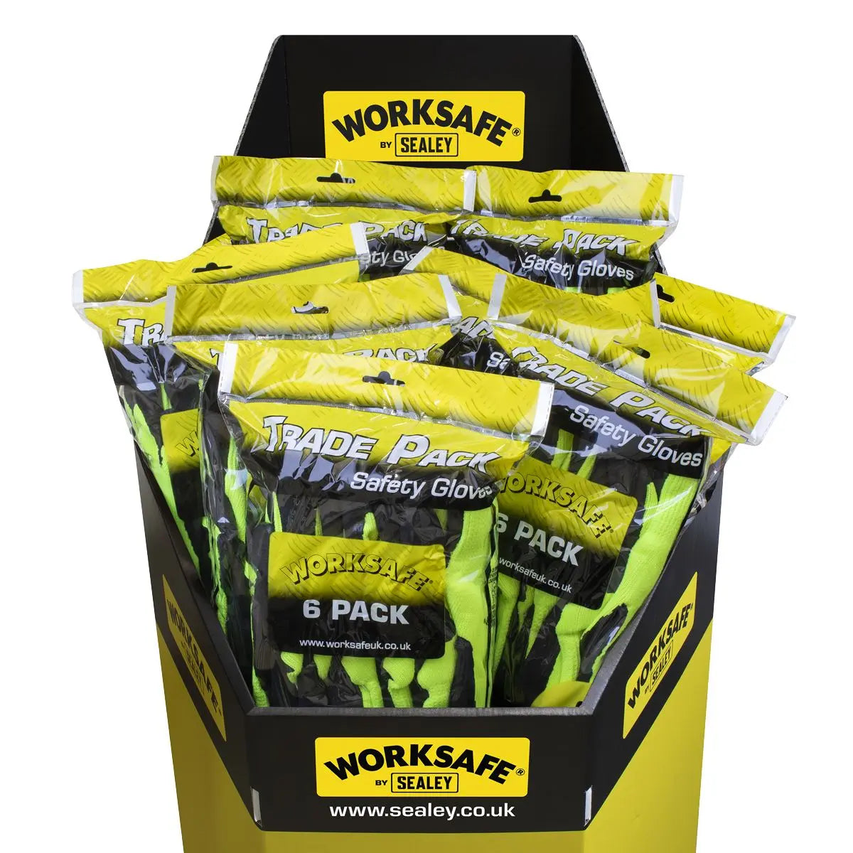 Worksafe by Sealey Thermal Super Grip Gloves (Large) - Pack of 6 Pairs