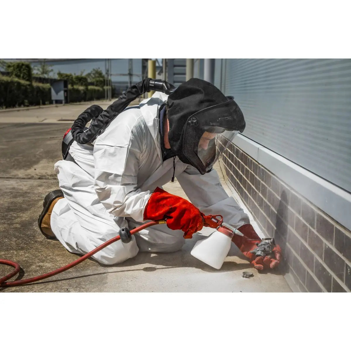 Worksafe by Sealey Type 5/6 Disposable Coverall - Large White Rose Tools