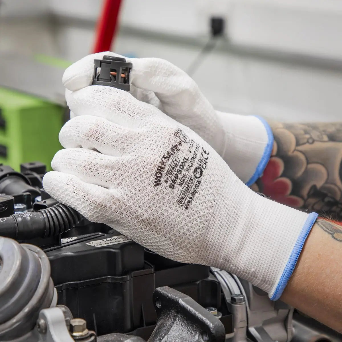 Worksafe by Sealey White Precision Grip Gloves X-Large- Pair White Rose Tools