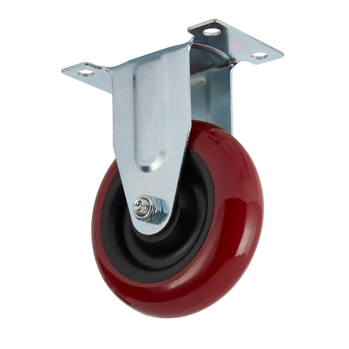 Draper Fixed Plate Fixing Polyurethane Wheel 100mm Diameter S.W.L. 125kg 65522 White Rose Tools