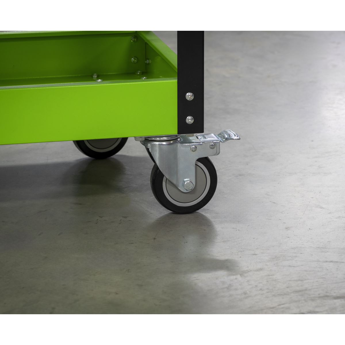 Sealey Superline Pro Workshop Trolley 3-Level Heavy-Duty - Hi-Vis Green