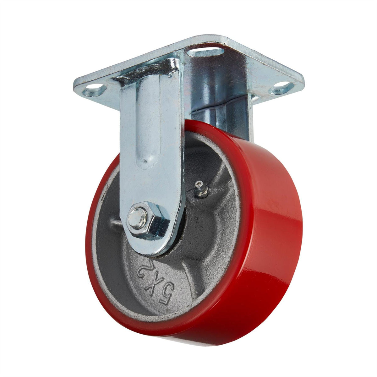 Draper Fixed Plate Fixing Heavy Duty Polyurethane Wheel 125mm Diameter S.W.L. 300kg 65528 White Rose Tools