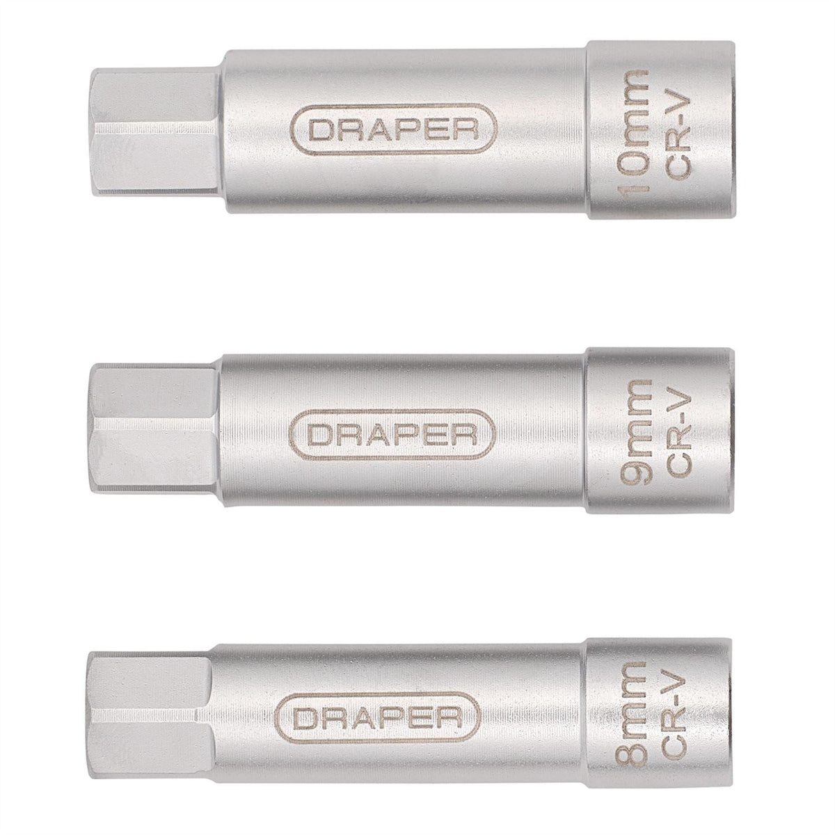 Draper Glow Plug Socket Set (3 Piece) 31813 White Rose Tools