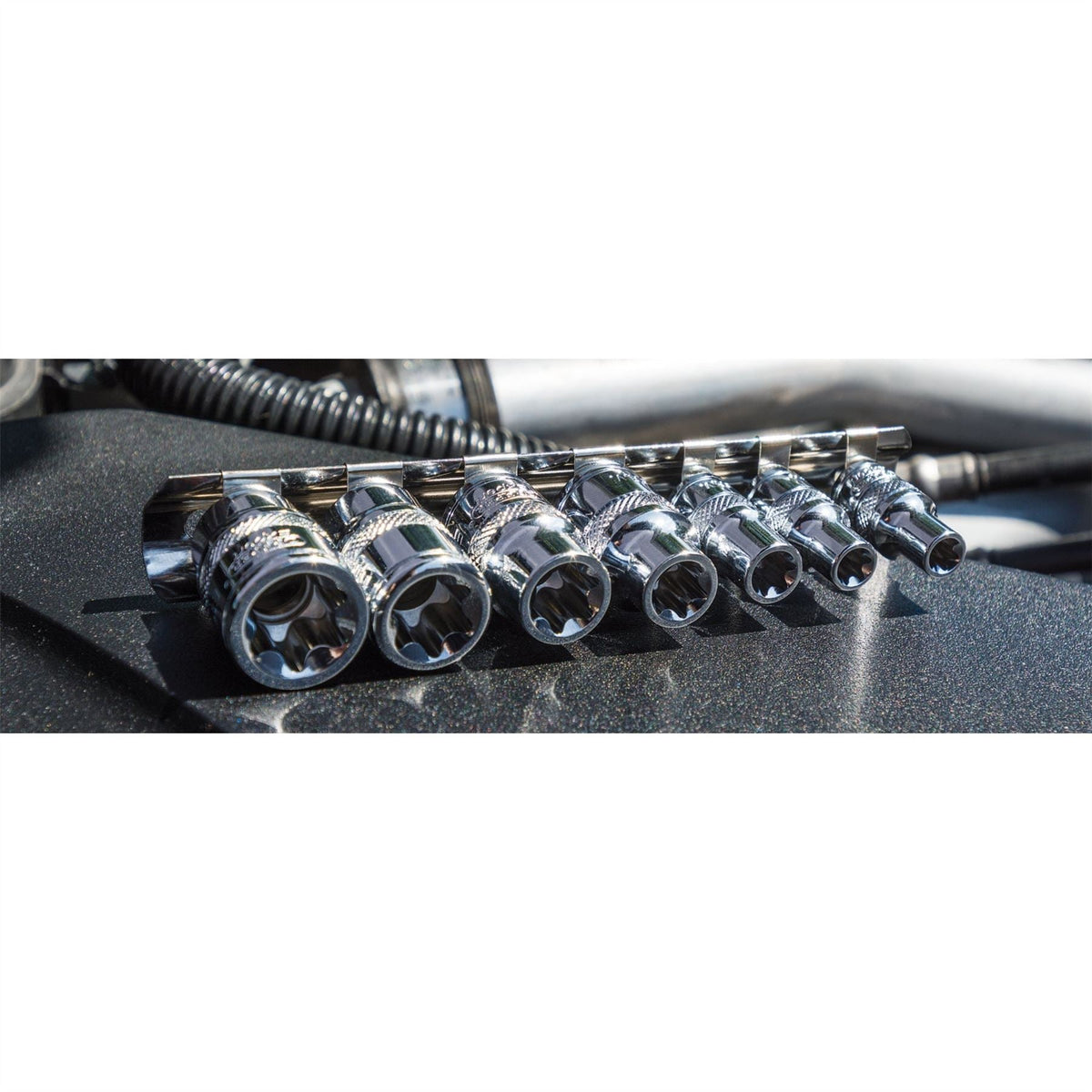 Draper Expert TX-STAR® Socket Set 1/4" and 3/8" Sq. Dr. (7 Piece) 34412 White Rose Tools