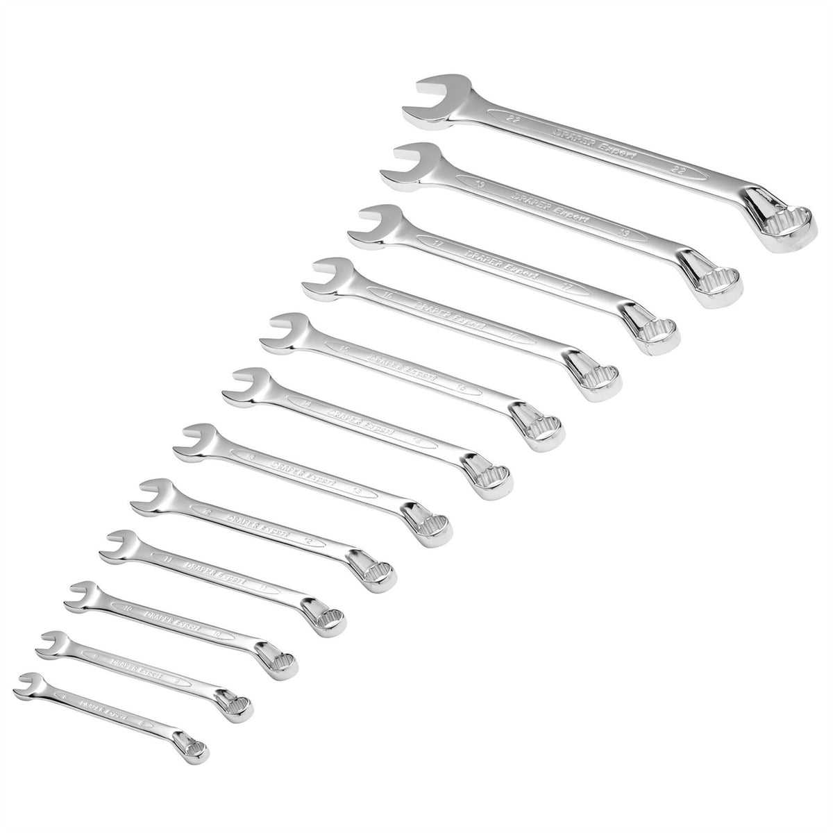 Draper Expert HI-TORQ® Metric Combination Spanner Set 8 - 22mm (12 Piece 64605 White Rose Tools