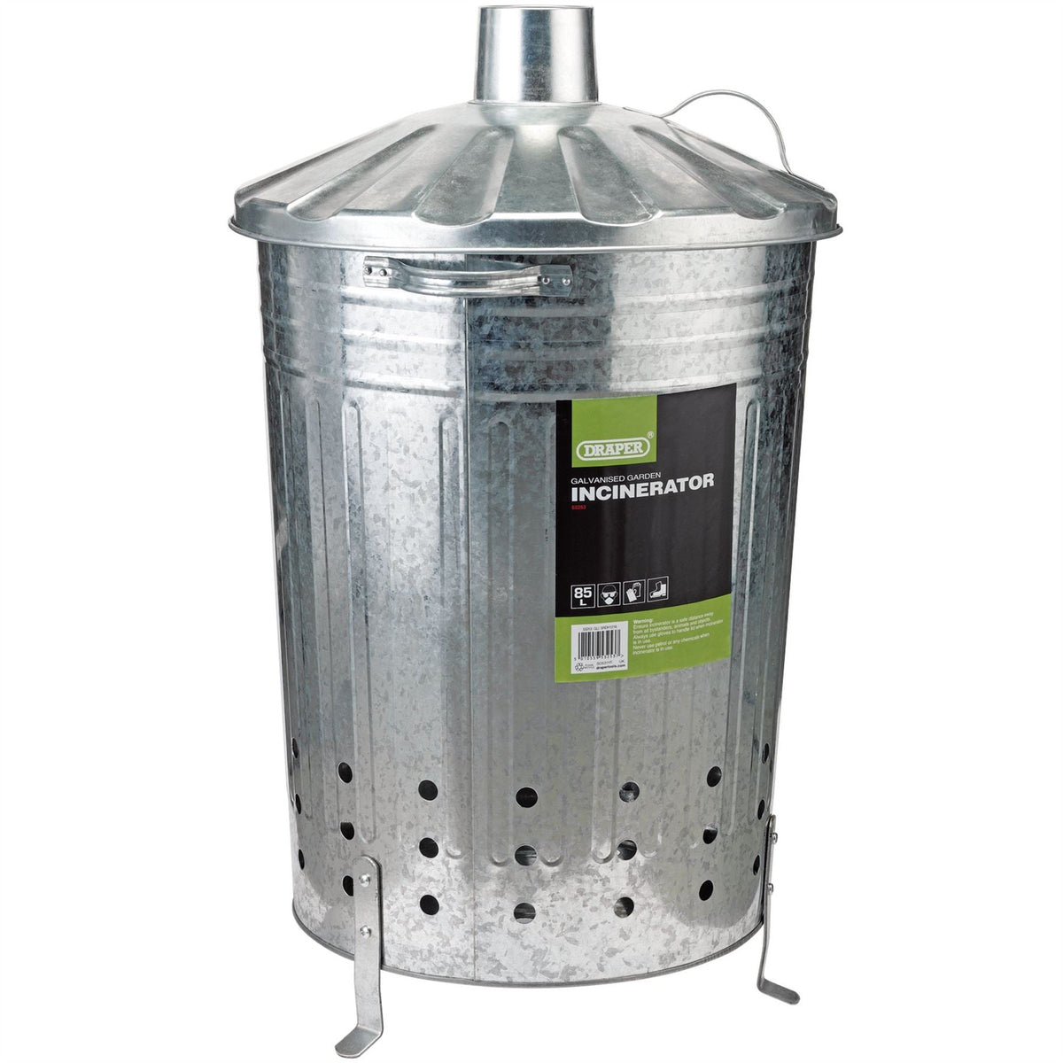 Draper Galvanised Garden Incinerator 85L 53253 White Rose Tools