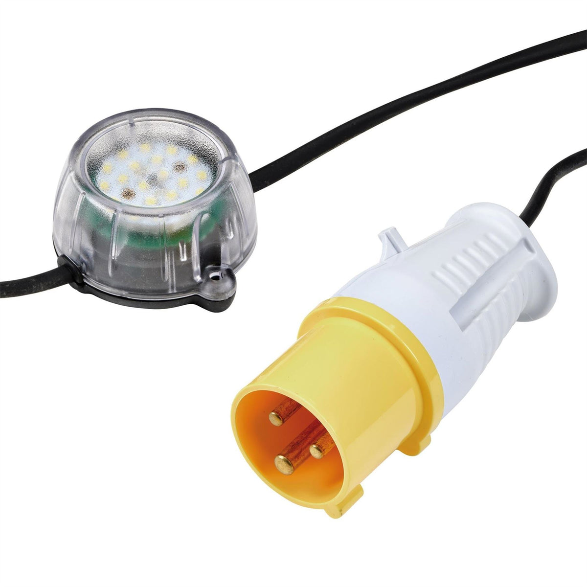 Defender E89354 110V 50W Heavy Duty LED Encapsulated Festoon String Lights 22m 34747 White Rose Tools