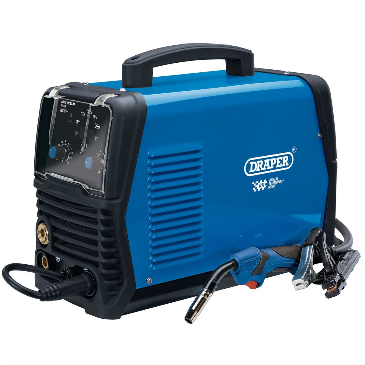Draper Gas/Gasless AC/DC MIG Aluminium Welder Dti 160A 70048 White Rose Tools