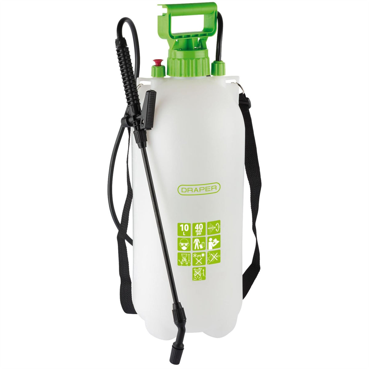 Draper Pressure Sprayer 10L 82469 White Rose Tools