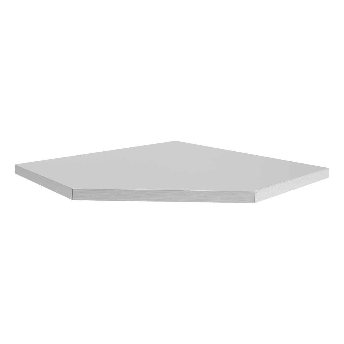 Sealey Superline PRO® Black Edition Stainless Steel Worktop for Modular Corner Cabinet 860mm White Rose Tools