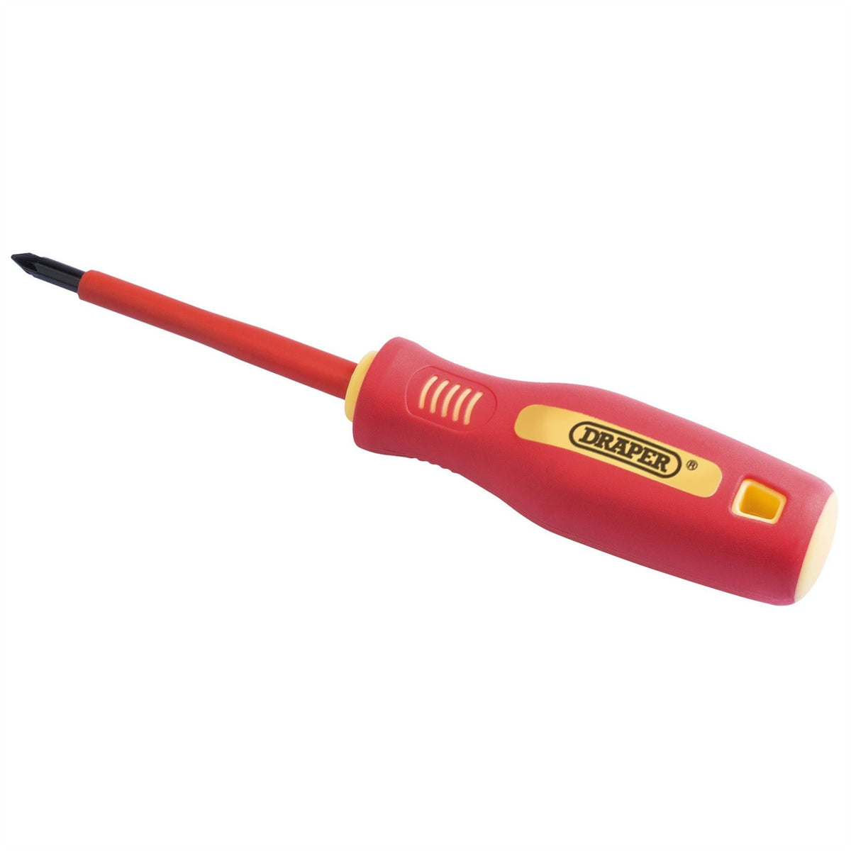 Draper Fully Insulated Soft Grip Cross Slot Screwdriver No.1 x 80mm (Sold Loose) 46531 White Rose Tools