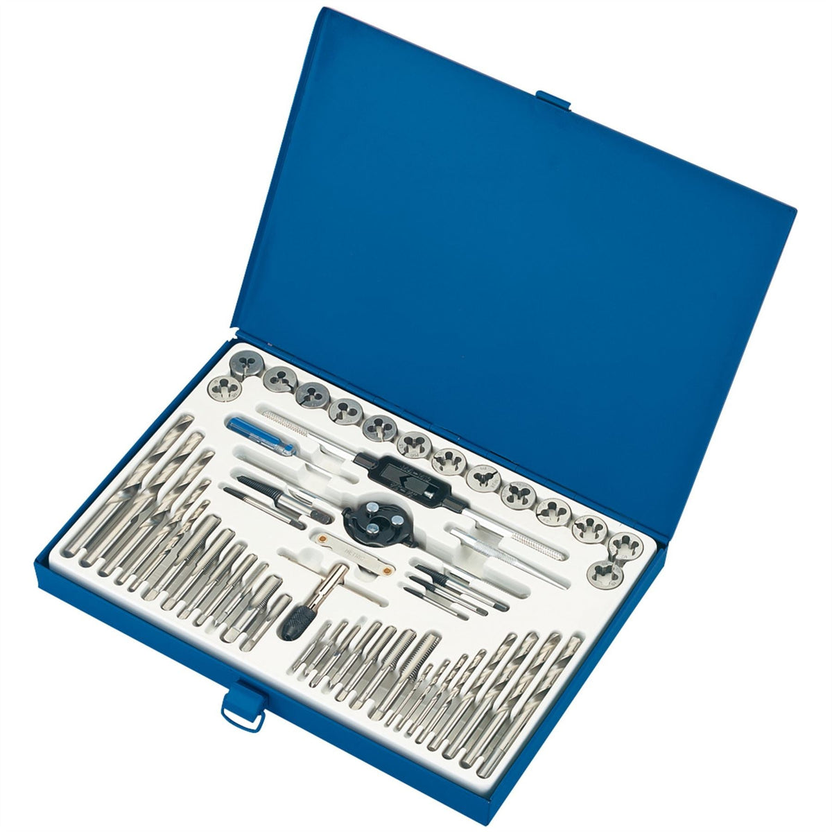 Draper Combination Tap and Die Set - Metric UNF and BSP (52 Piece) 79204 White Rose Tools