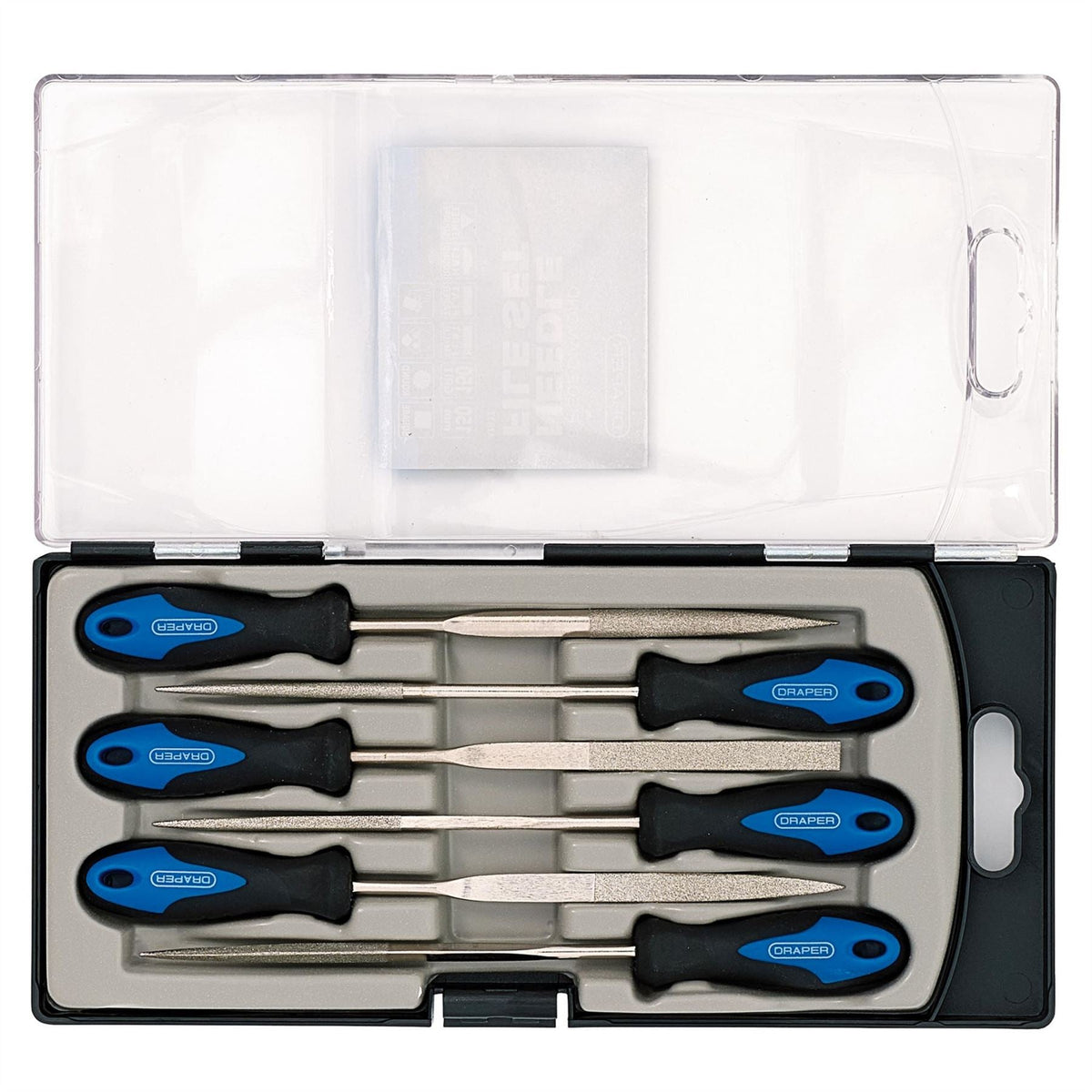 Draper Soft Grip Diamond Needle File Set 150mm (6 Piece) 47817 White Rose Tools