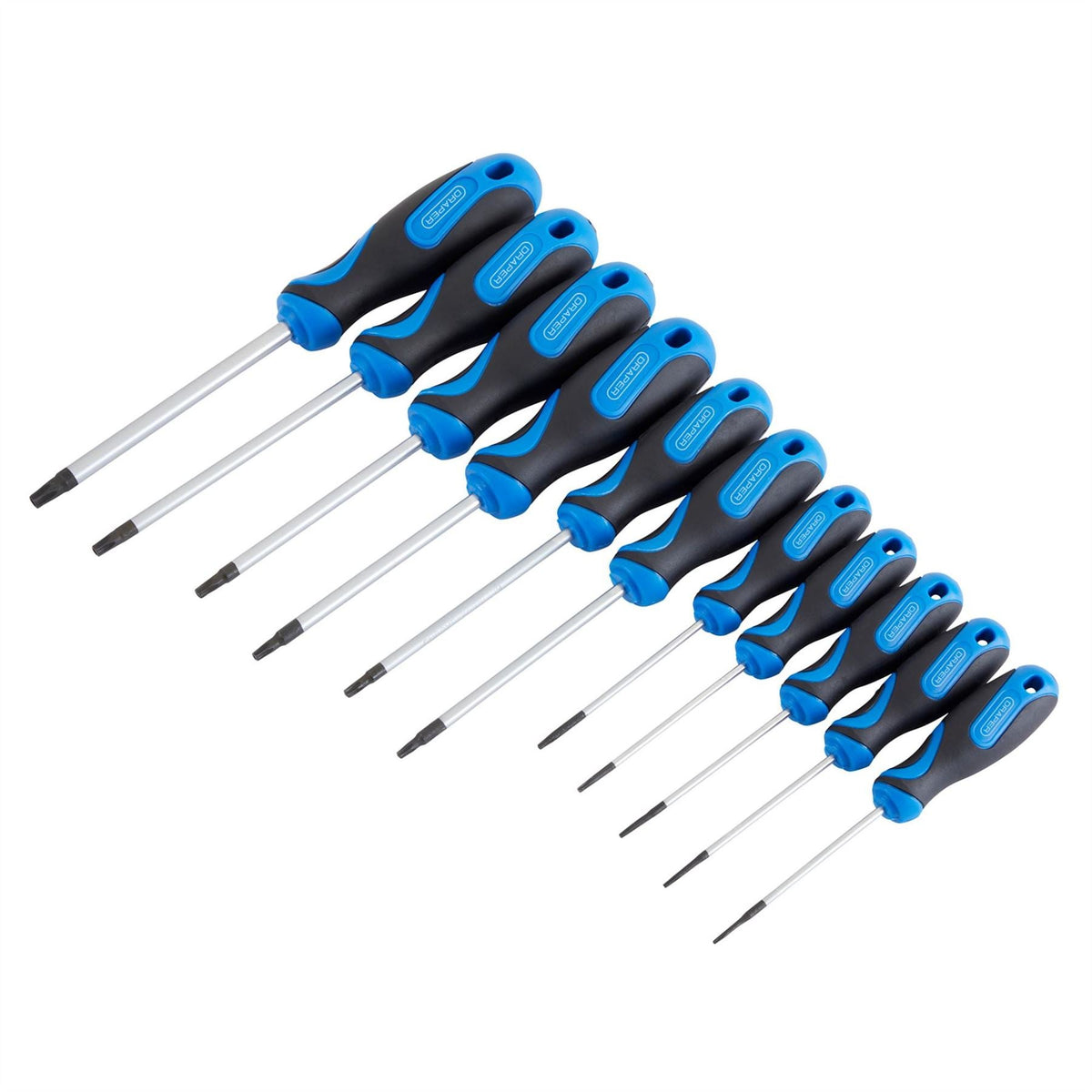 Draper TX-STAR® and Draper TX-STAR® Security Soft Grip Screwdriver Set (11 Piece) 34253 White Rose Tools