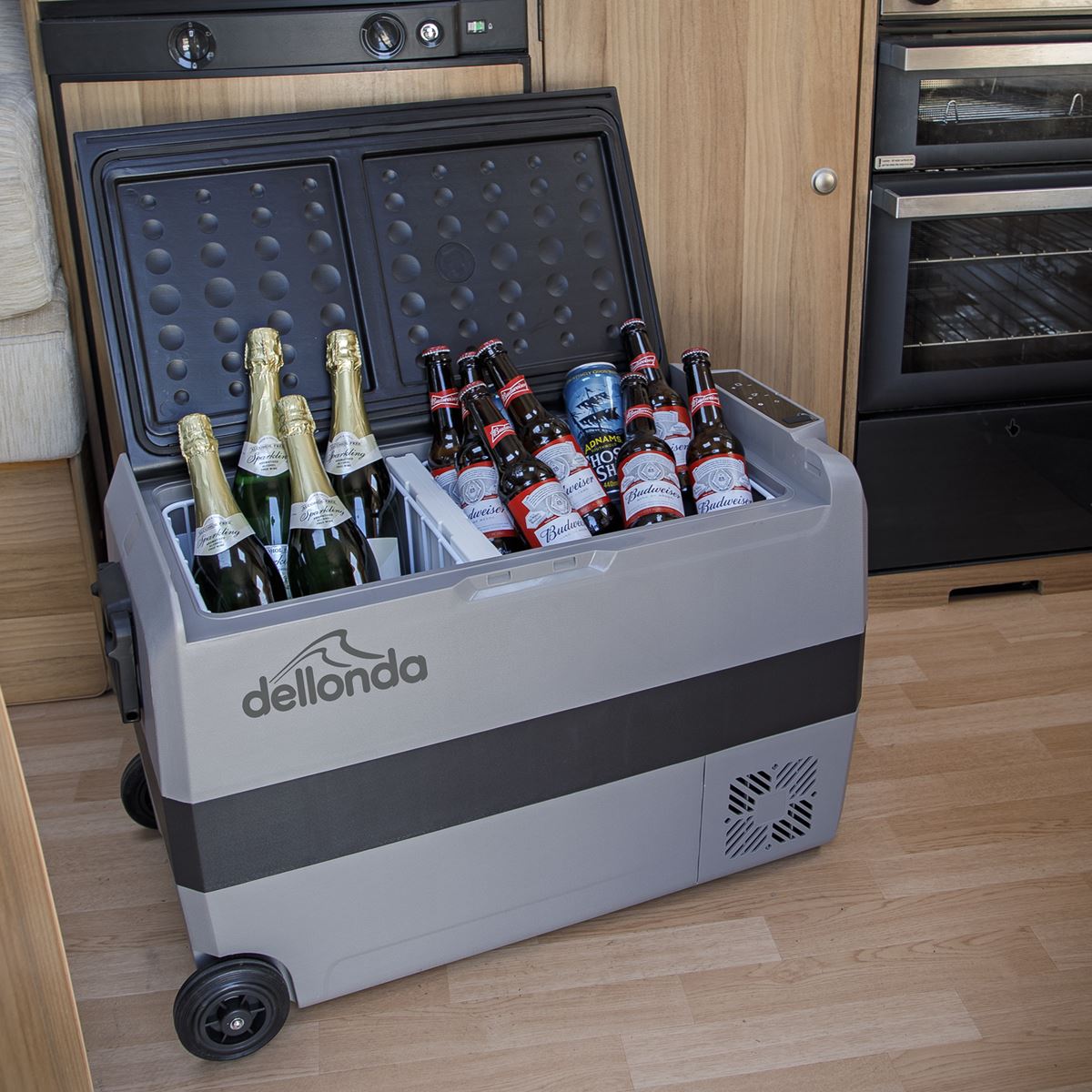 Dellonda 60L Portable Car Fridge, Freezer, 12/24/230V Dual Zone Compressor