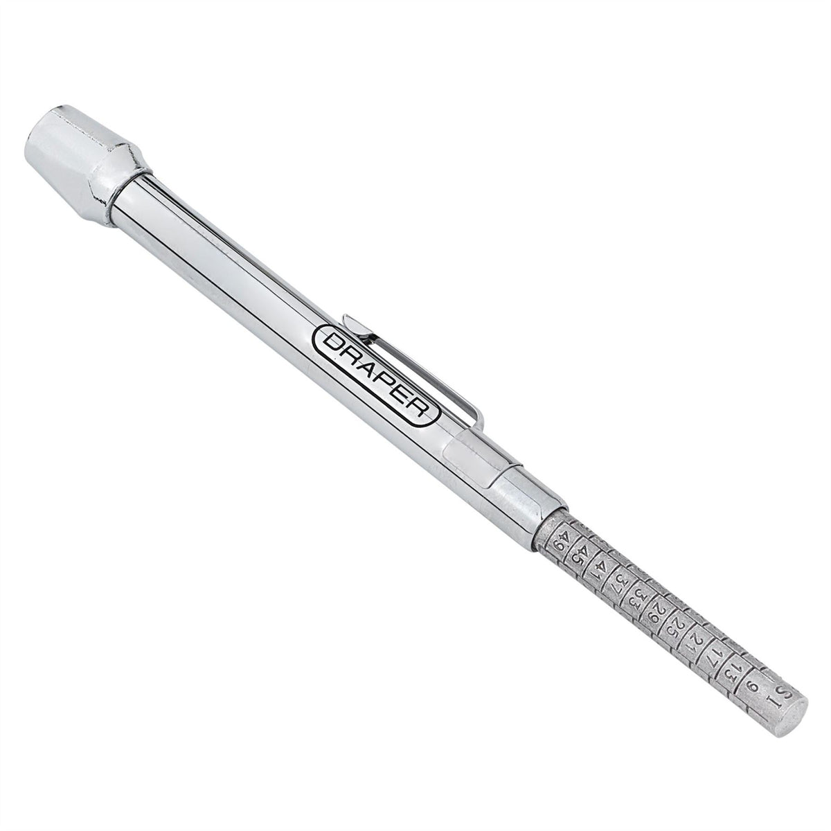 Draper Tyre Pressure Gauge with End Mount 51536 White Rose Tools