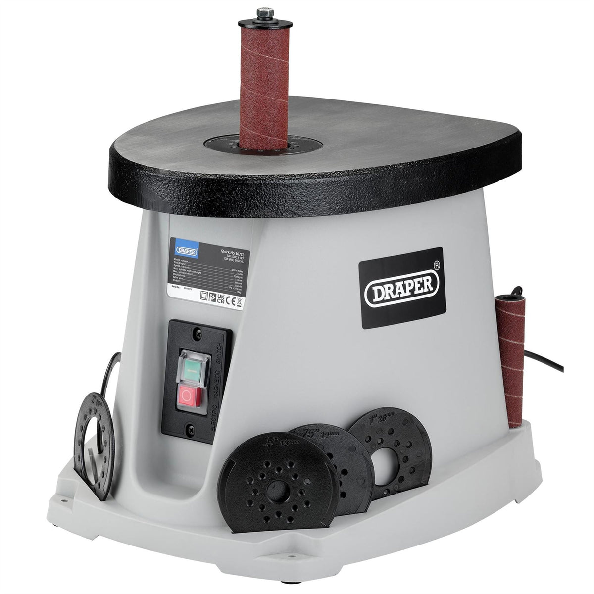 Draper 230V Oscillating Spindle Sander 450W 10773 White Rose Tools