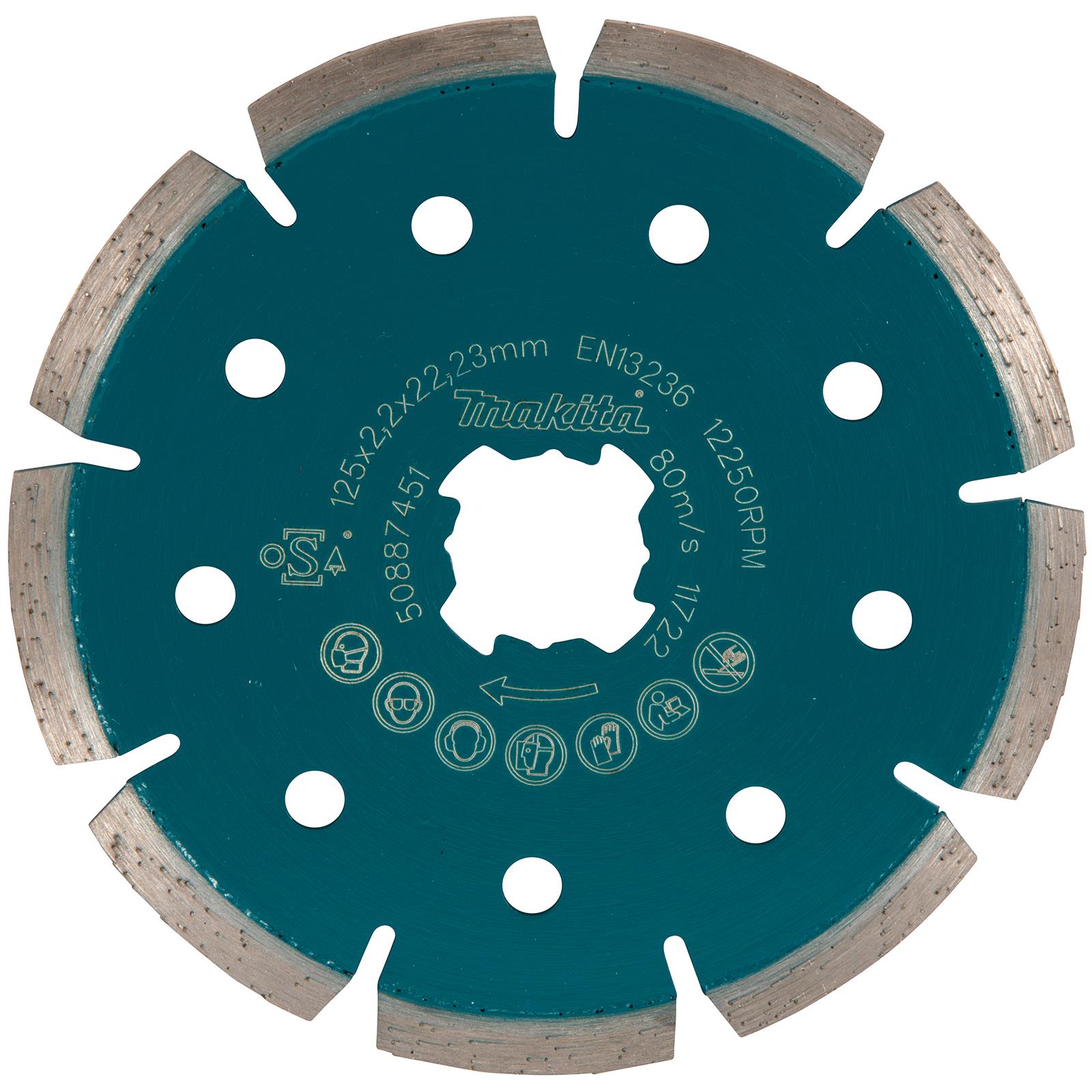 Makita Diamond Cutting Disc Wheel 125mm X-LOCK for Concrete Granite Marble E-02076
