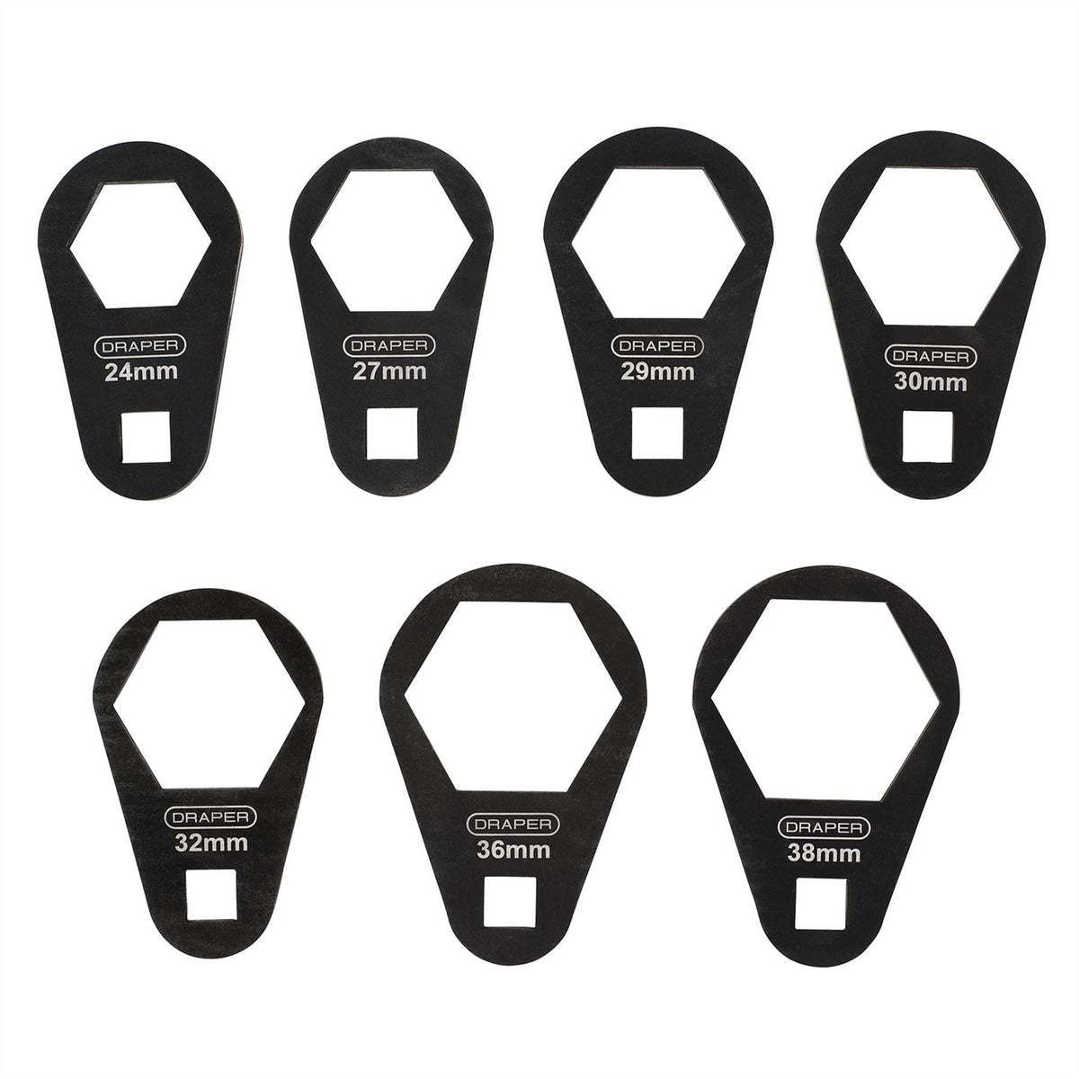 Draper Oil Filter Offset Wrench Set 3/8" Sq. Dr. 6-Point (7 Piece) 31814 White Rose Tools