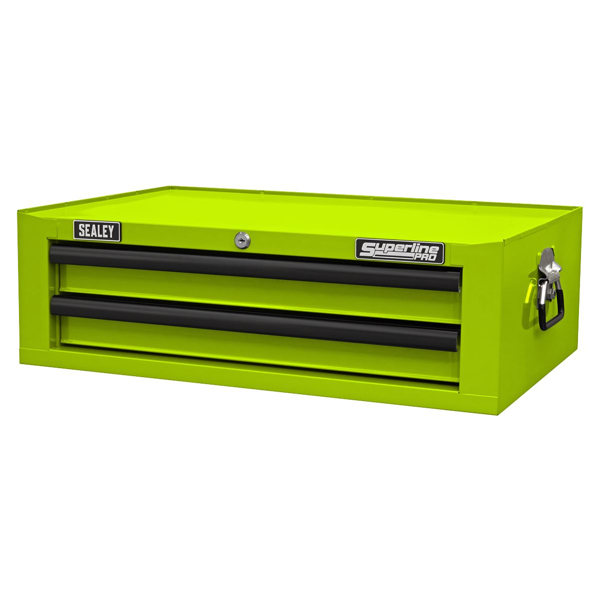 Sealey Superline Pro Mid-Box Tool Chest 2 Drawer with Ball-Bearing Slides - Green/Black