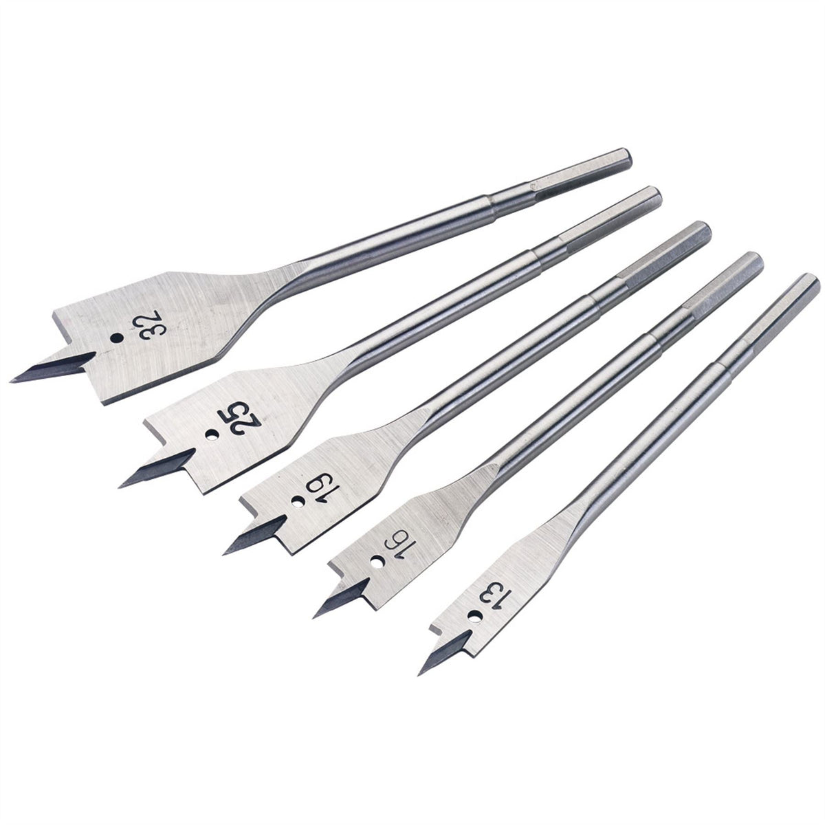 Draper Flat Wood Bit Set 13 - 32mm (5 Piece) 84451 White Rose Tools
