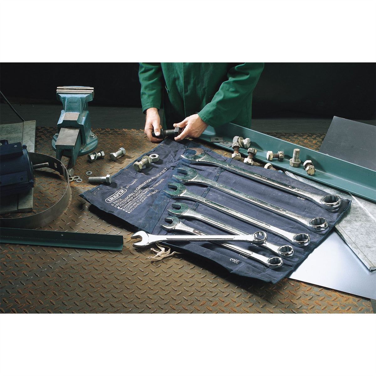 Draper Heavy Duty Long Pattern Metric Combination Spanner Set (6 Piece) 31167 White Rose Tools