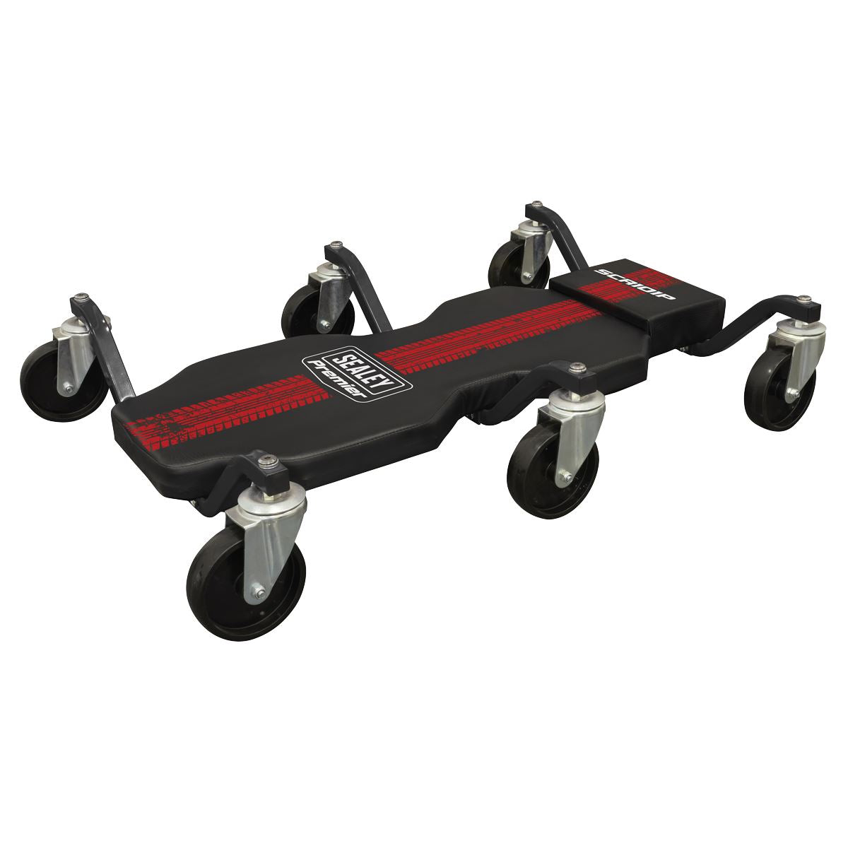 Sealey Steel Creeper with 6 Rough Ground 5" Wheels & Headrest