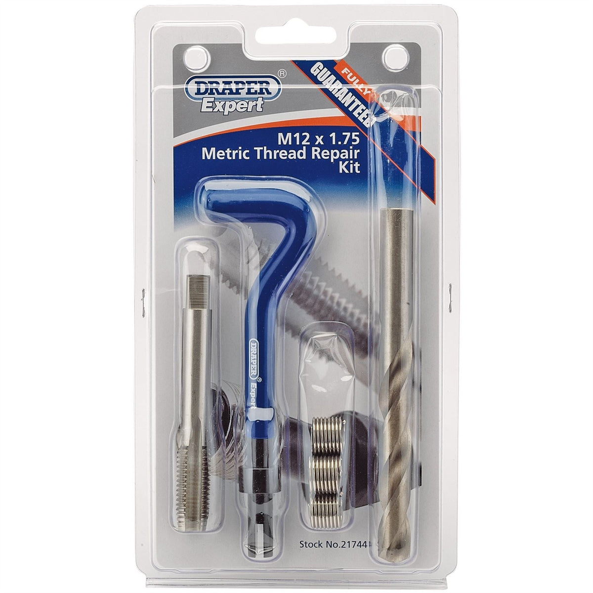 Draper Expert Metric Thread Repair Kit M12 x 1.75 21744 White Rose Tools