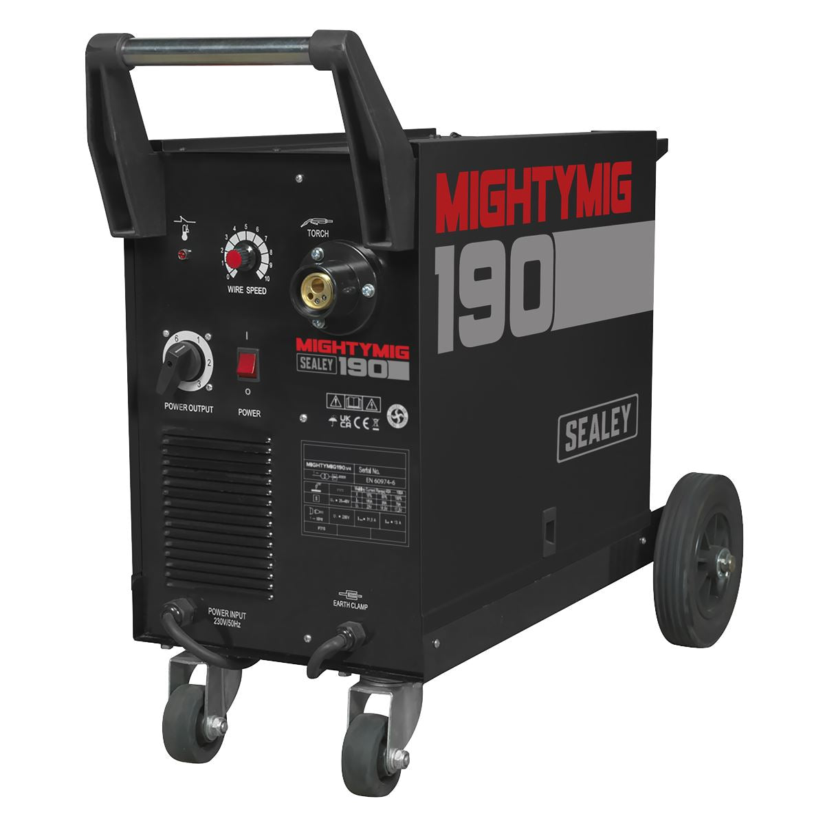 Sealey Professional Gas/Gasless MIG Welder 190A with Euro Torch
