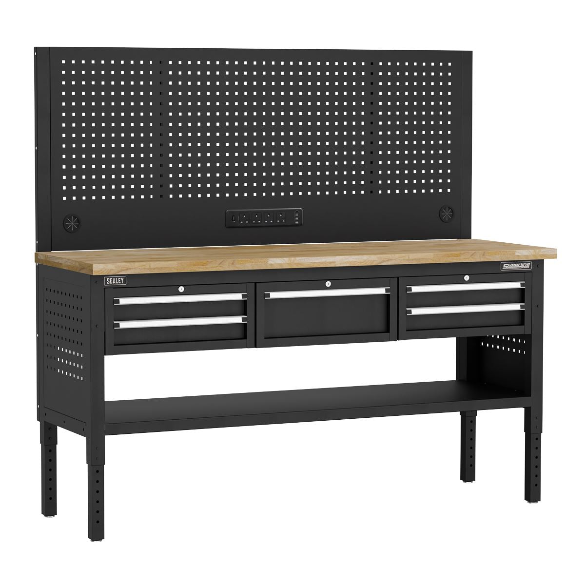 Sealey Superline Pro Superline PRO® Modular Workbench with 5 Drawers Wooden Worktop 1830mm