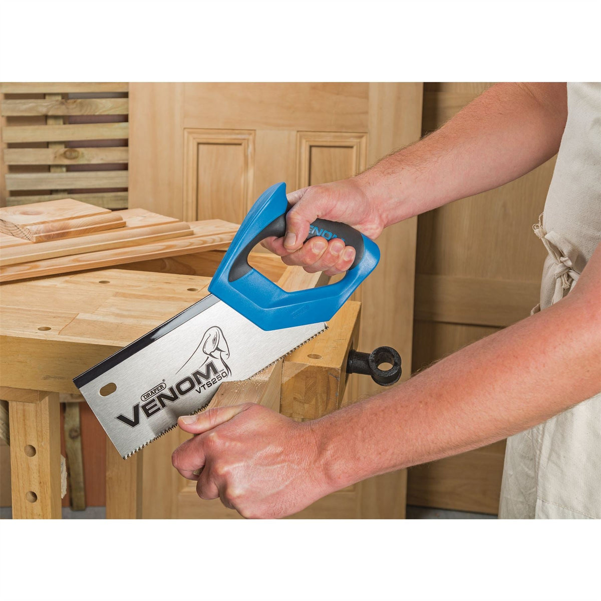 Draper Venom® Double Ground Tenon Saw 250mm 11tpi/12ppi 82199 White Rose Tools