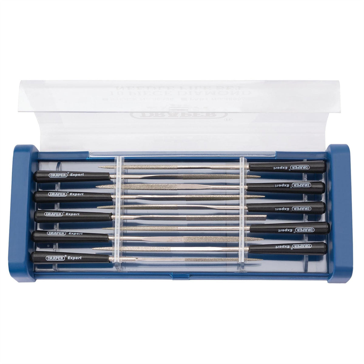Draper Expert Diamond Needle File Set 140mm (10 Piece) 36326 White Rose Tools