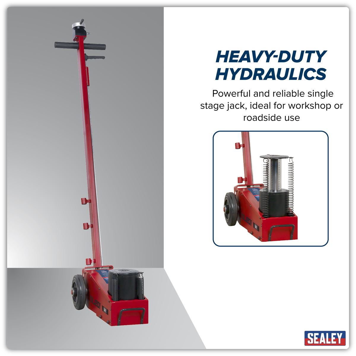 Sealey Air Operated Single Stage Jack 20 Tonne